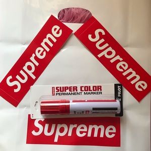 🆕 100% Authentic Supreme Red Pilot Marker